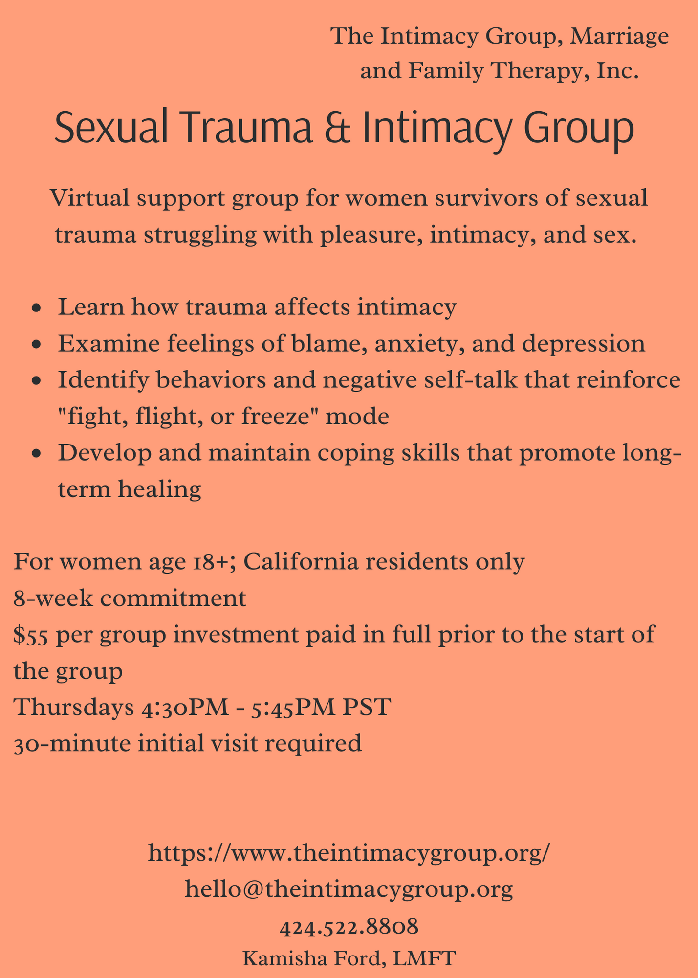 sexual trauma and intimacy flyer
